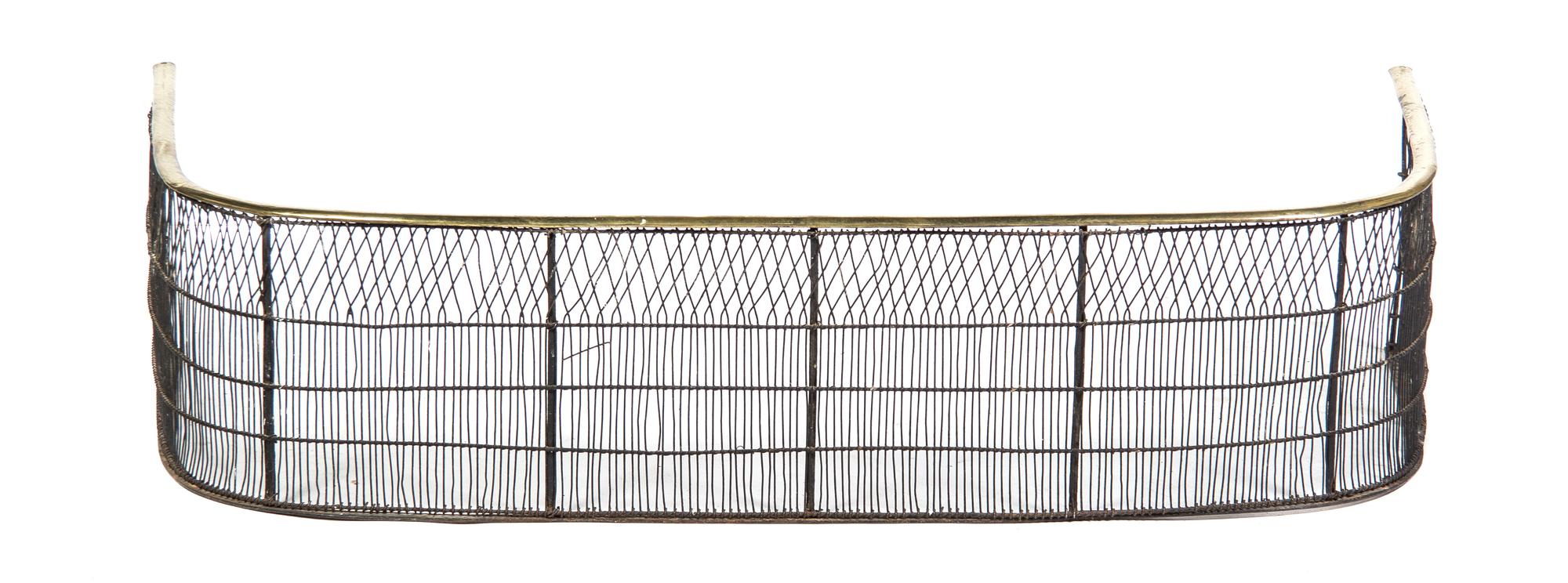 An American Brass and Wire Fire Fender, LIKELY 18TH CENTURY, Width 44 inches. — LIKELY 18TH CENTURY,