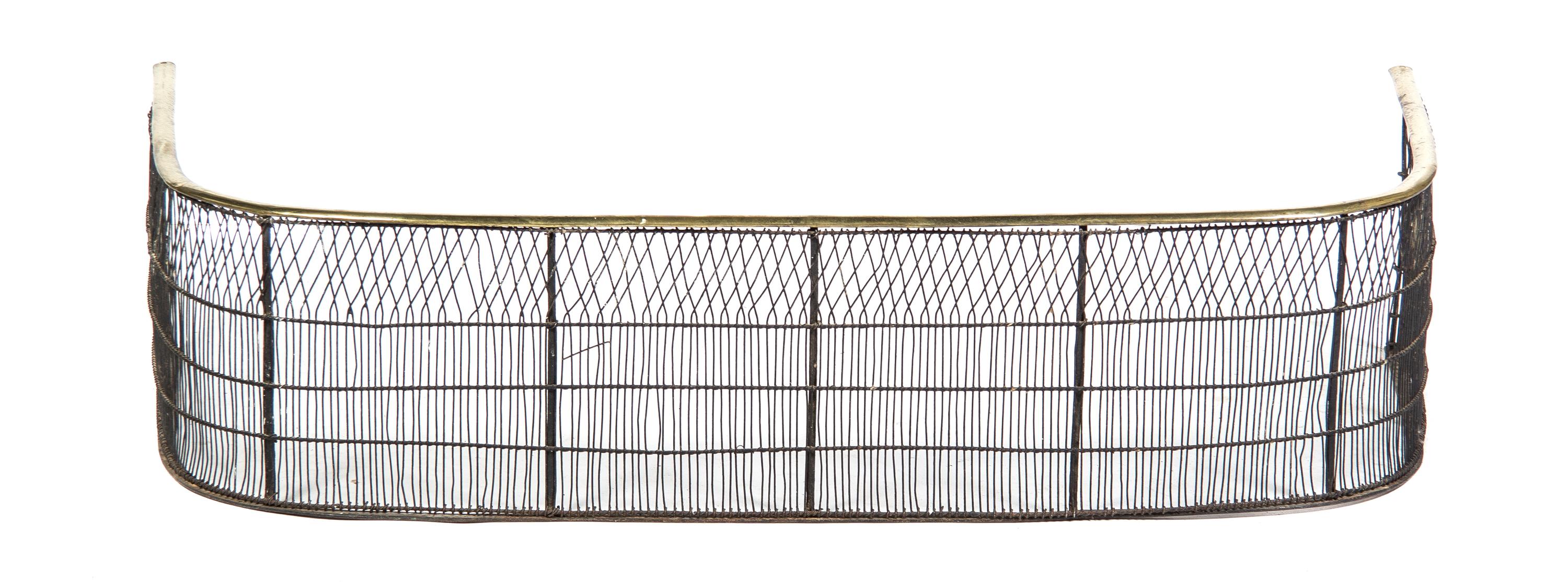 An American Brass and Wire Fire Fender, LIKELY 18TH CENTURY, Width 44 inches. — LIKELY 18TH CENTURY,