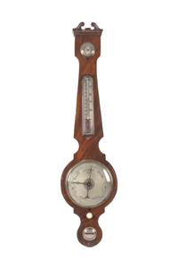 An English Mahogany Wheel Barometer