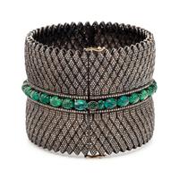 EMERALD AND DIAMOND BANGLE BRACELET