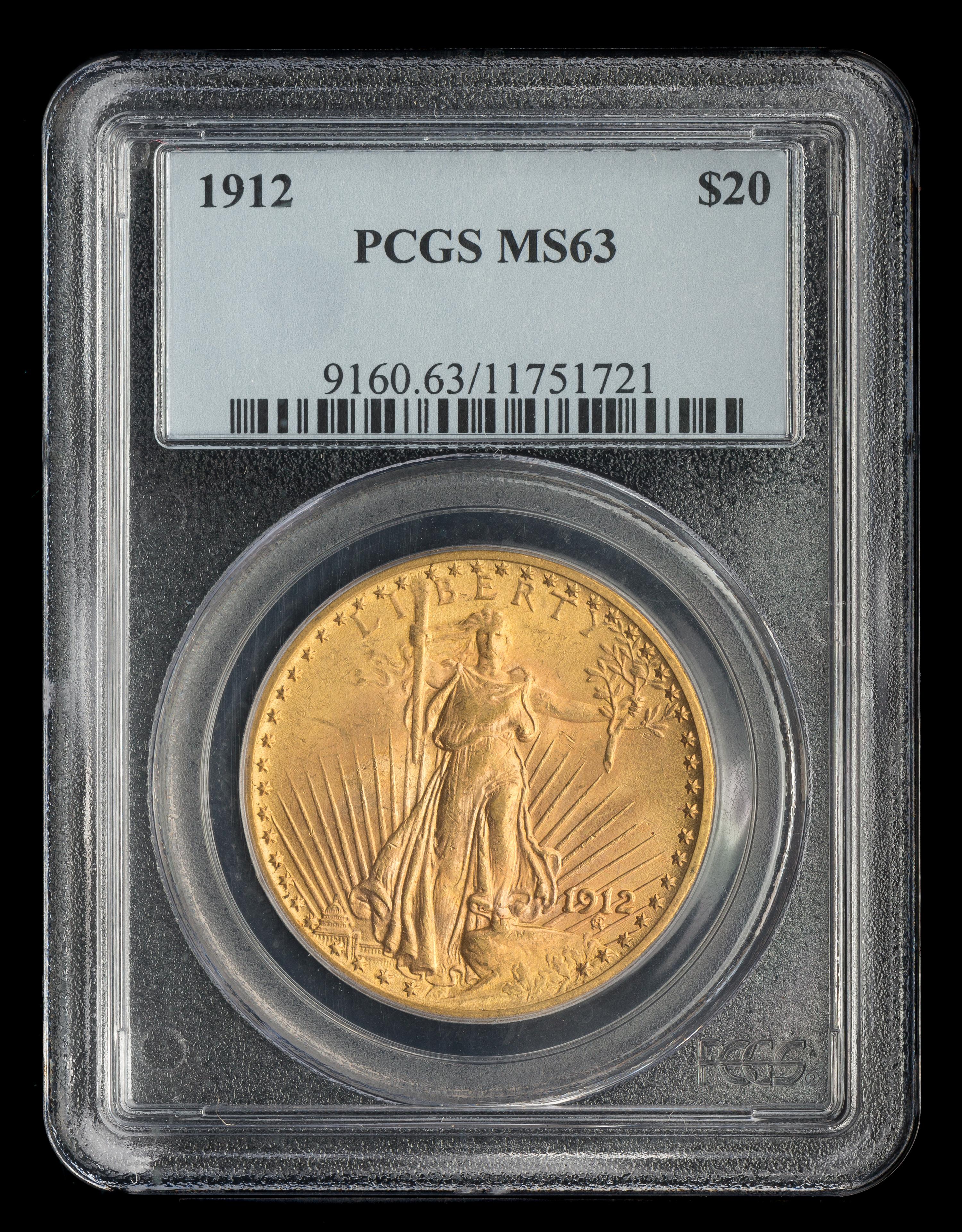 A United States 1912 St. Gaudens $20 Gold Coin