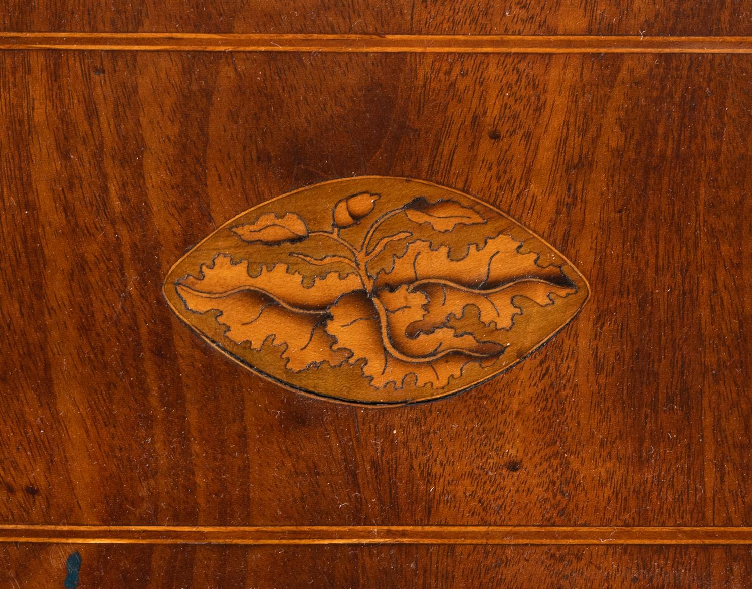 A Federal Marquetry Inset Mahogany Pier Mirror