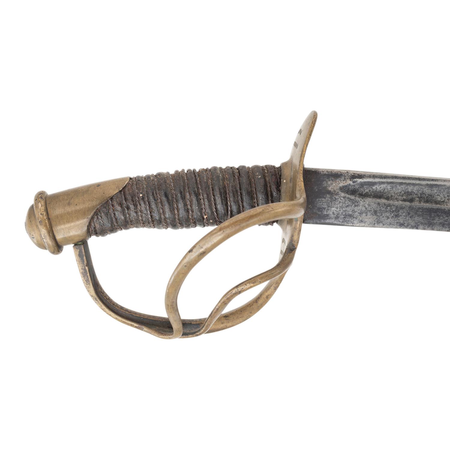 Very Rare Double Memphis Novelty Works Marked Enlisted Cavalry Saber