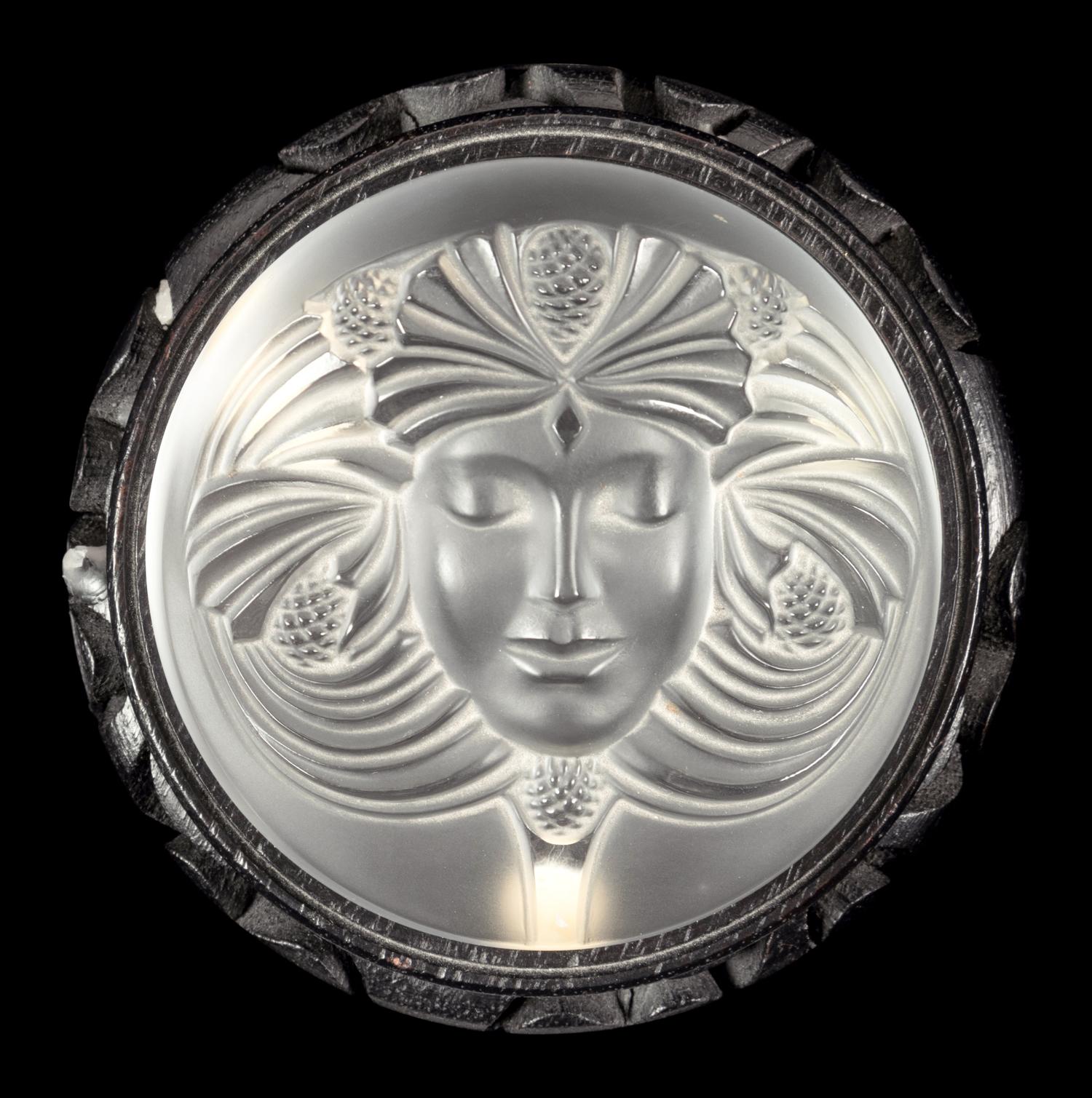 A Lalique Psyche Paperweight