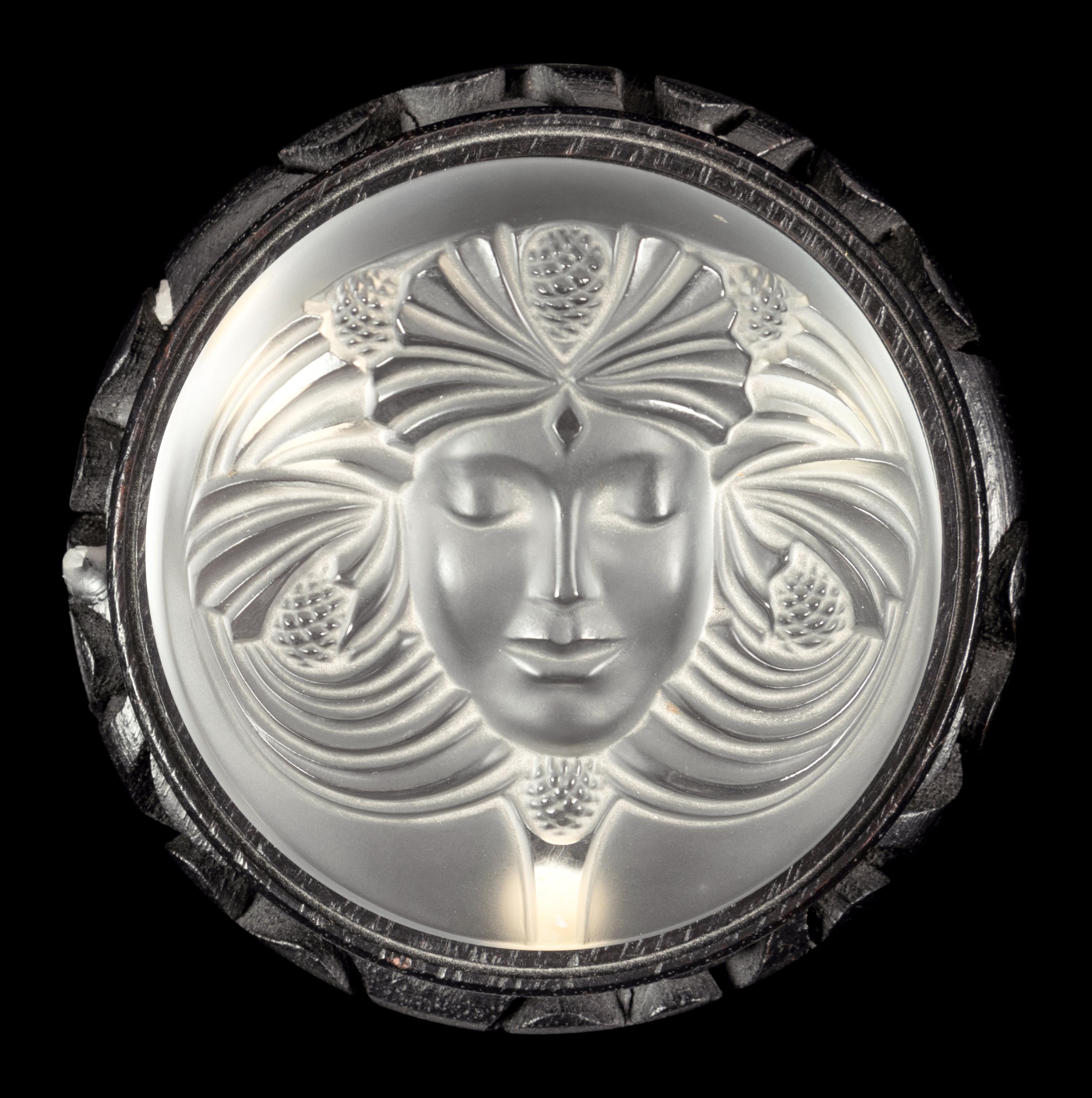 A Lalique Psyche Paperweight