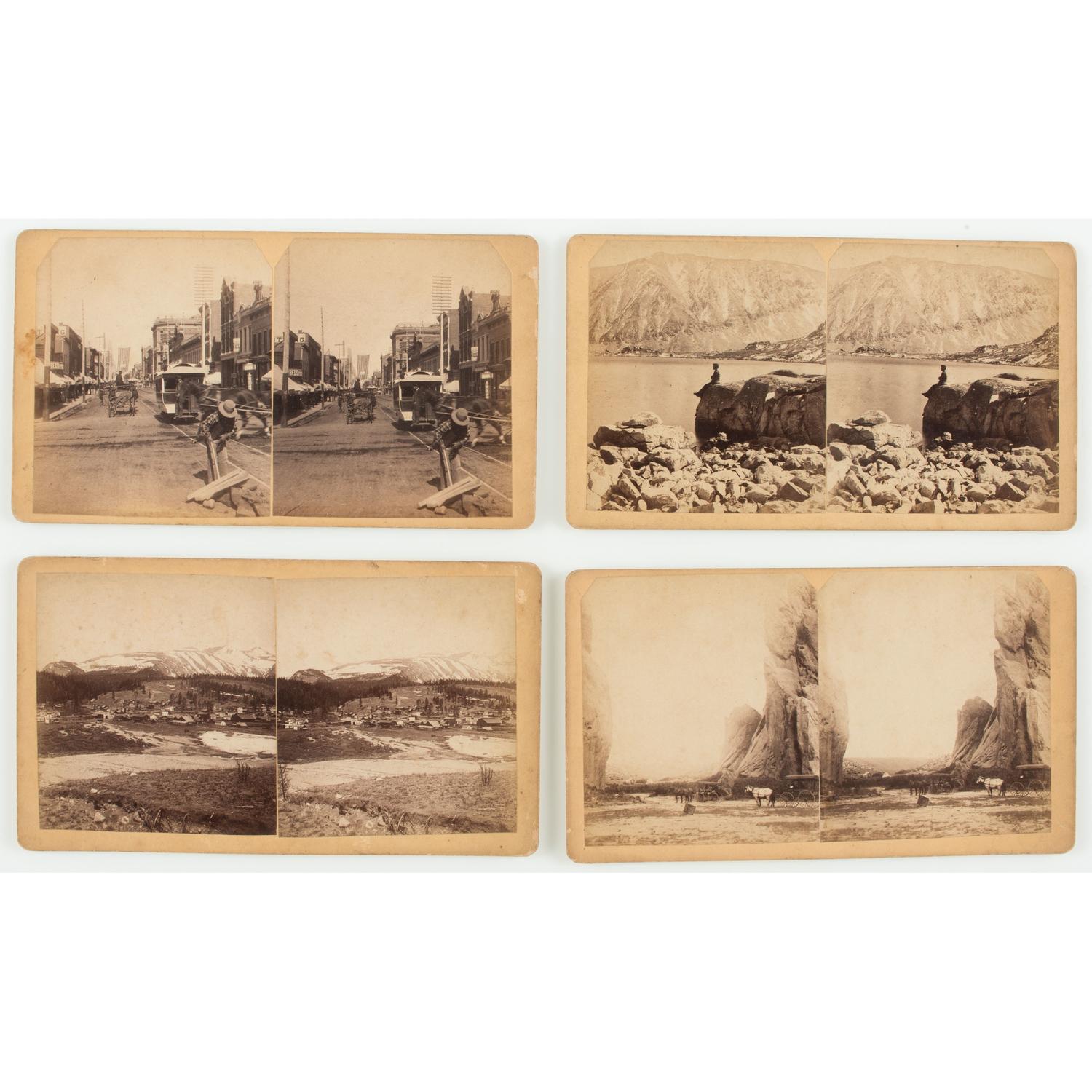 Colorado Stereoviews by T.C. Miller, Large Collection of Landscape and Town Views