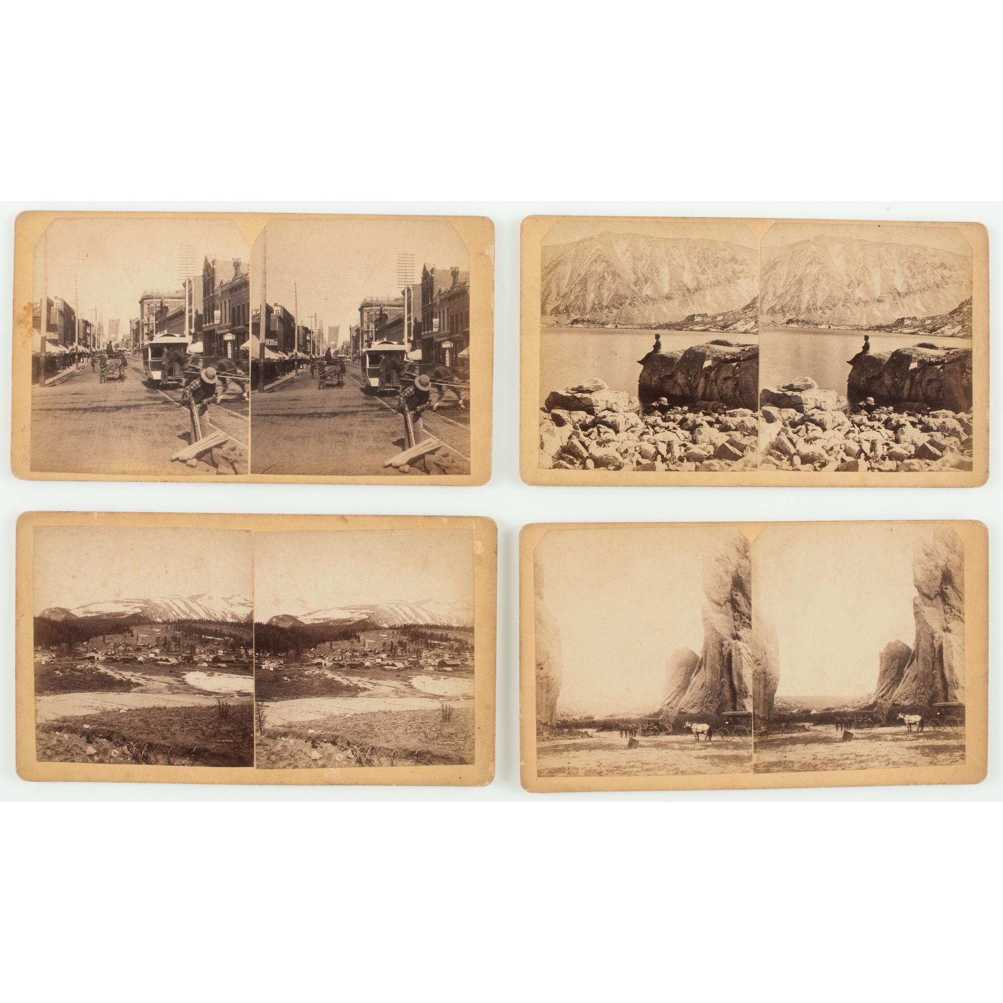 Colorado Stereoviews by T.C. Miller, Large Collection of Landscape and Town Views