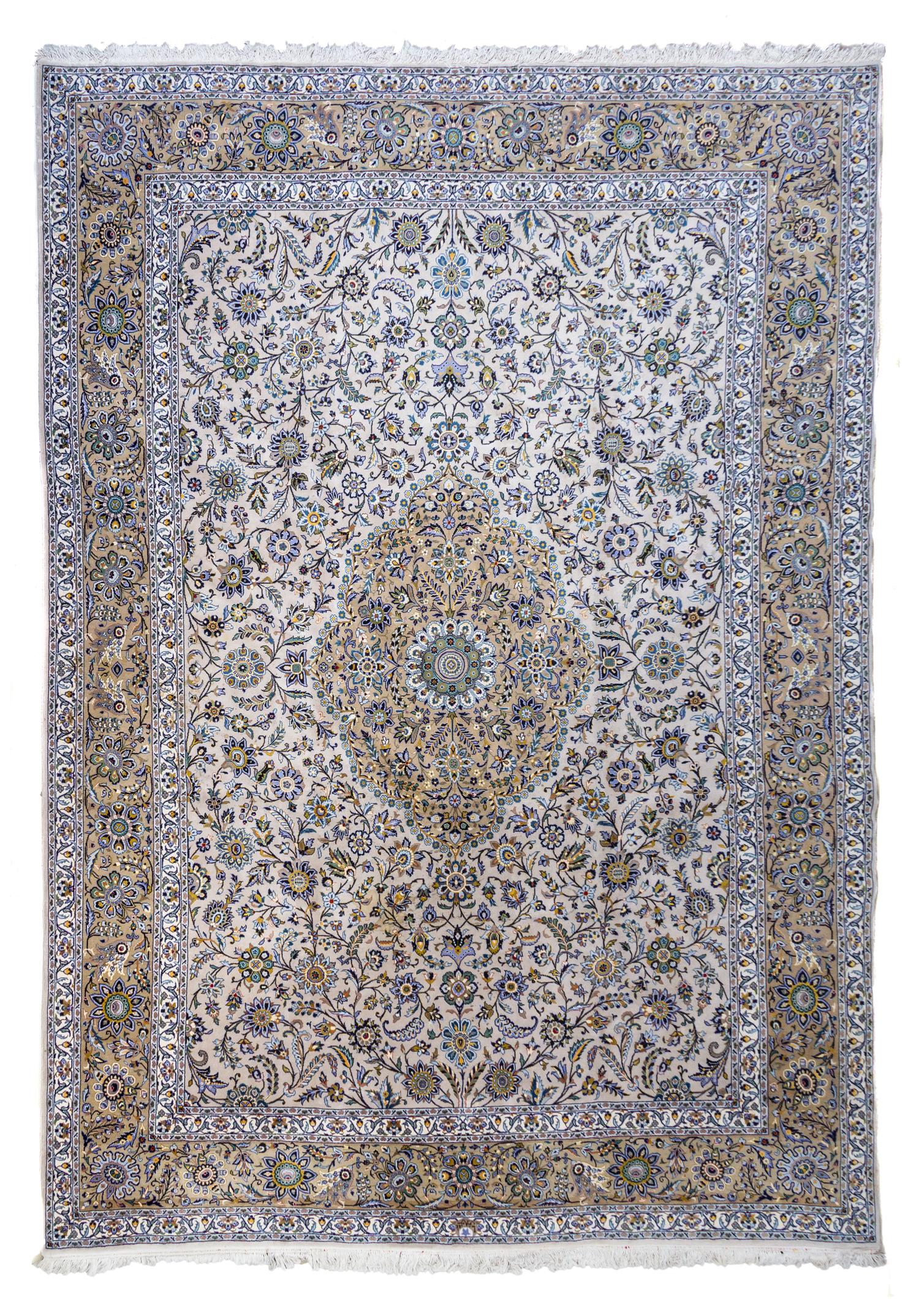 A Kashan Wool Rug, 12 feet 3 inches x 8 feet 10 inches.