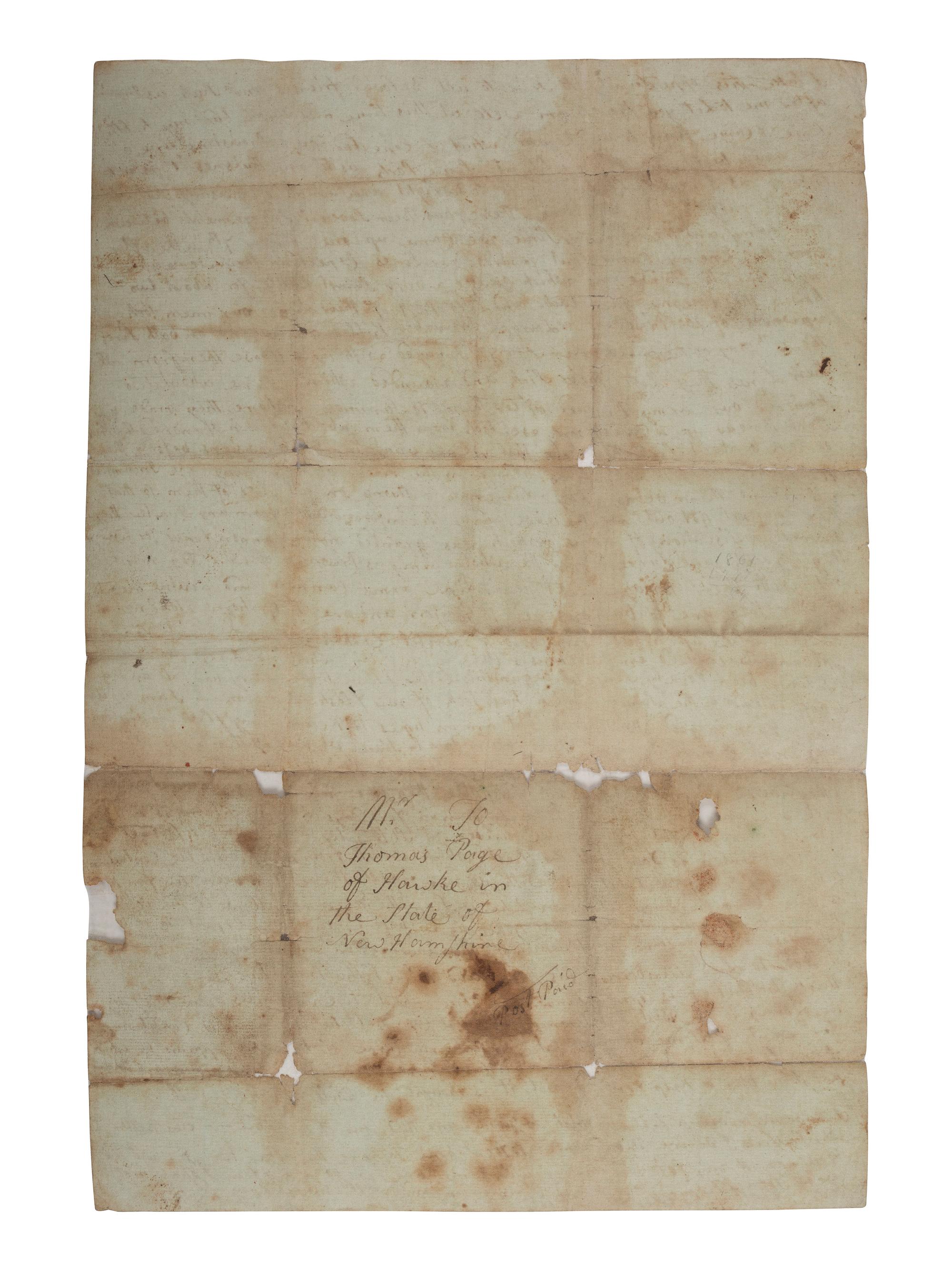 [REVOLUTIONARY WAR]. Letter from a soldier in the 2nd New Hampshire Militia Regiment describing the Battle of Saratoga and the British surrender. Albany, [NY], 23 October 1777.