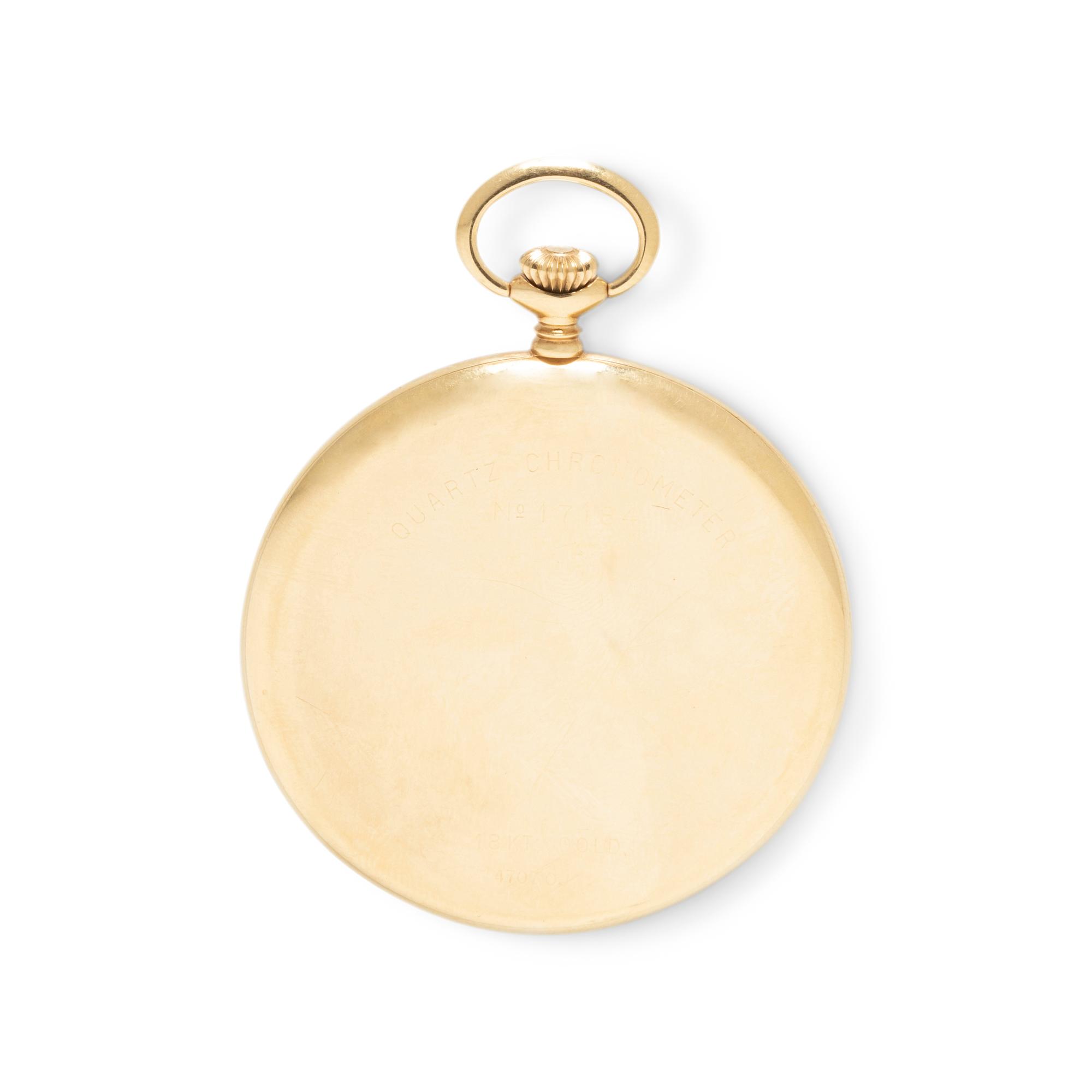 GIRARD-PERREGAUX, 18K YELLOW GOLD OPEN FACED POCKET WATCH