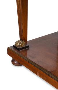 An Empire Gilt Bronze Mounted Mahogany Marble-Top Pier Table