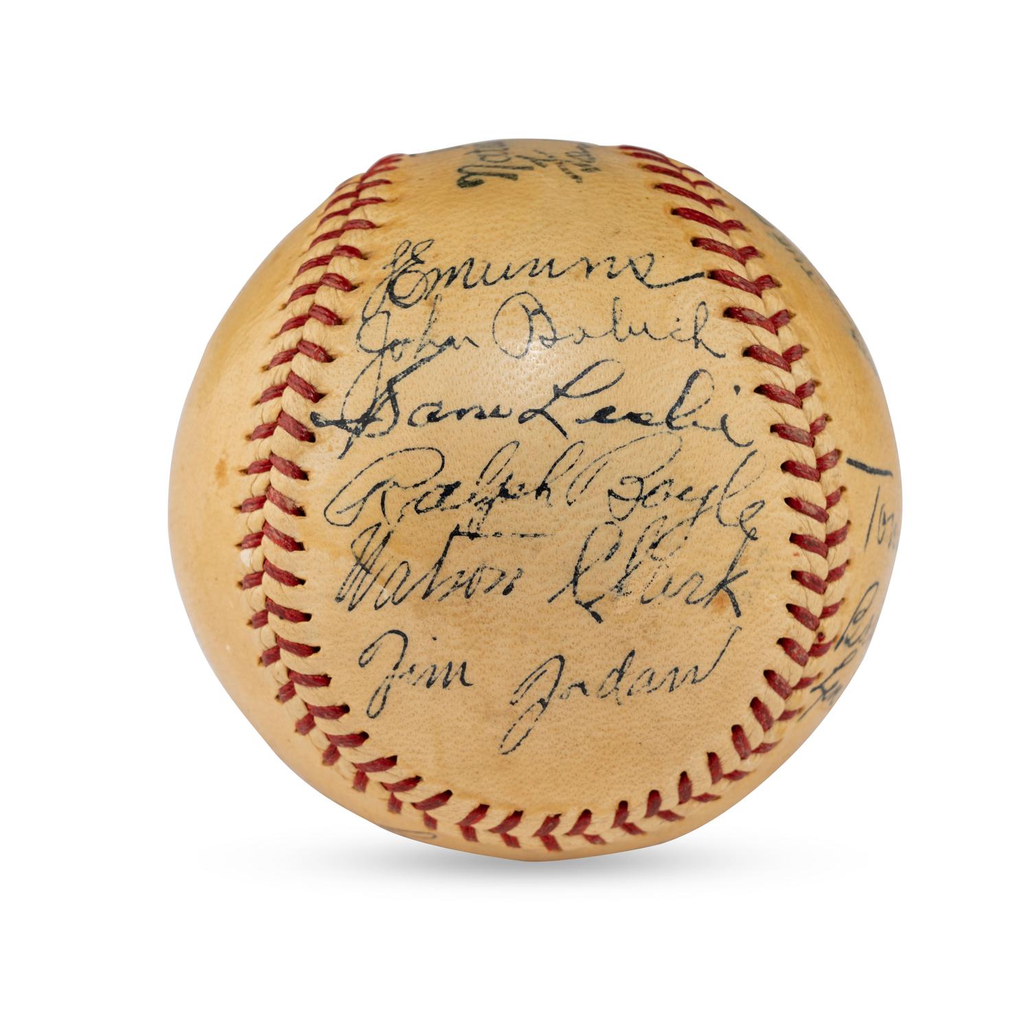 A 1935 Brooklyn Dodgers Team Signed Autograph Baseball (PSA Letter of Authenticity)