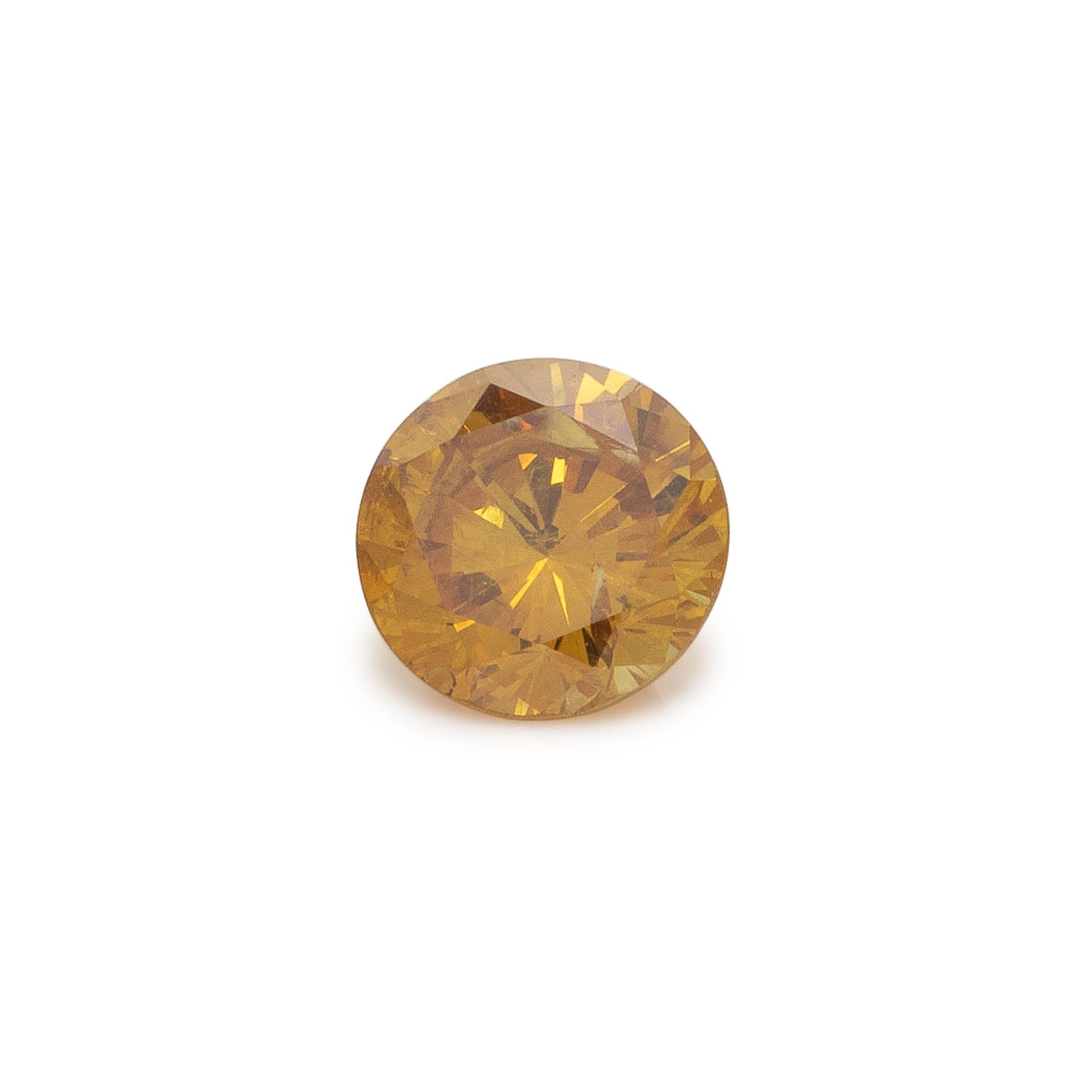 0.56 CARAT FANCY VIVID ORANGE-YELLOW DIAMOND
