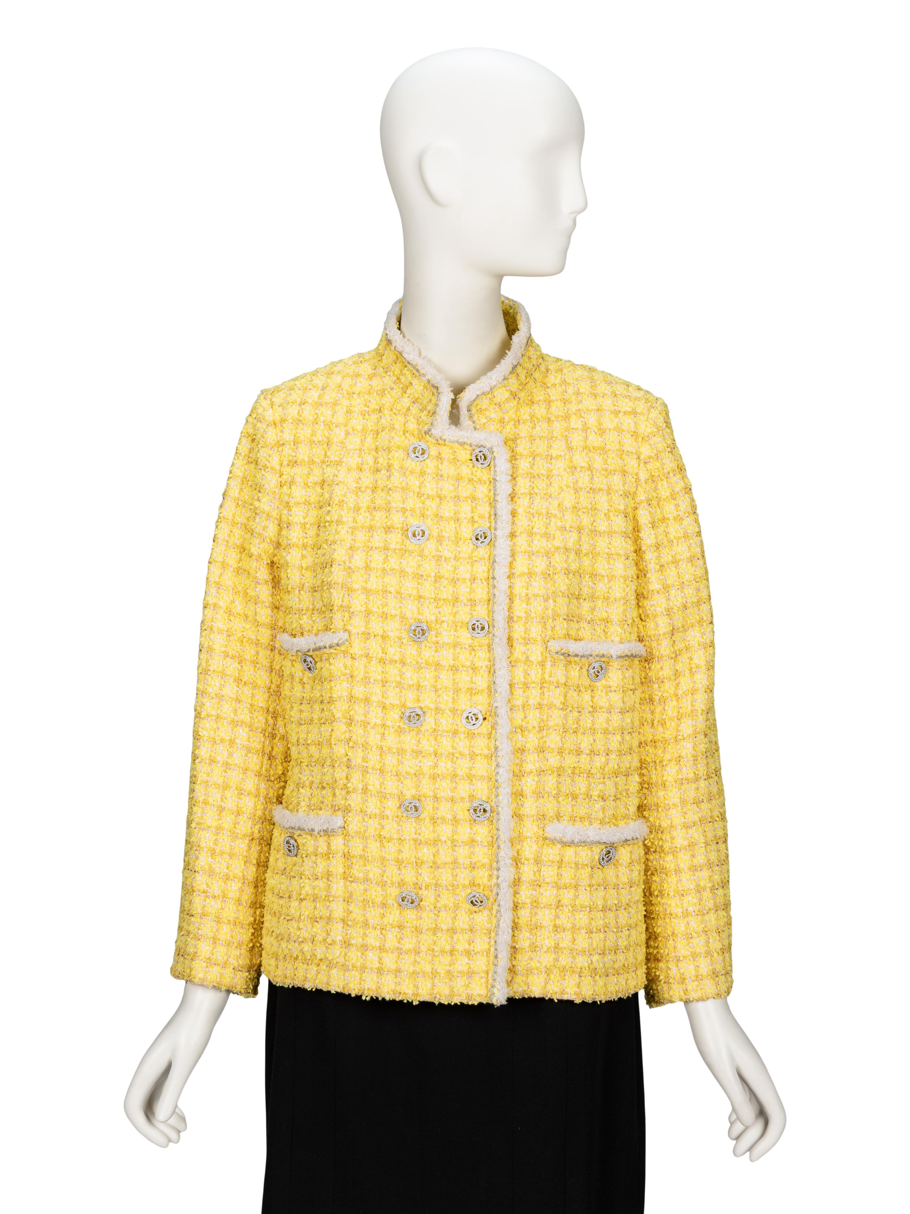 Chanel, Lemon Yellow Tweed Jacket