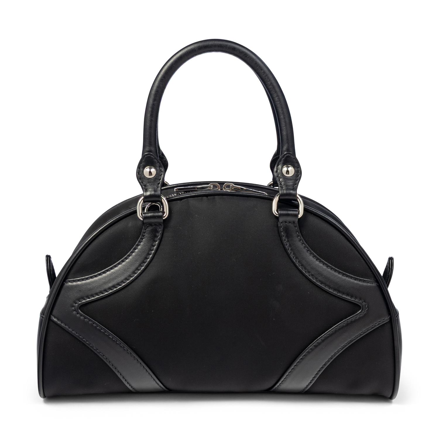 PRADA, SMALL NYLON BOWLING BAG