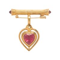 Two Multigem and Yellow Gold Pendants and a Platinum Chain