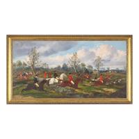 Samuel Henry Alken (British, 1810-1894) — A Hunt in Full Cry