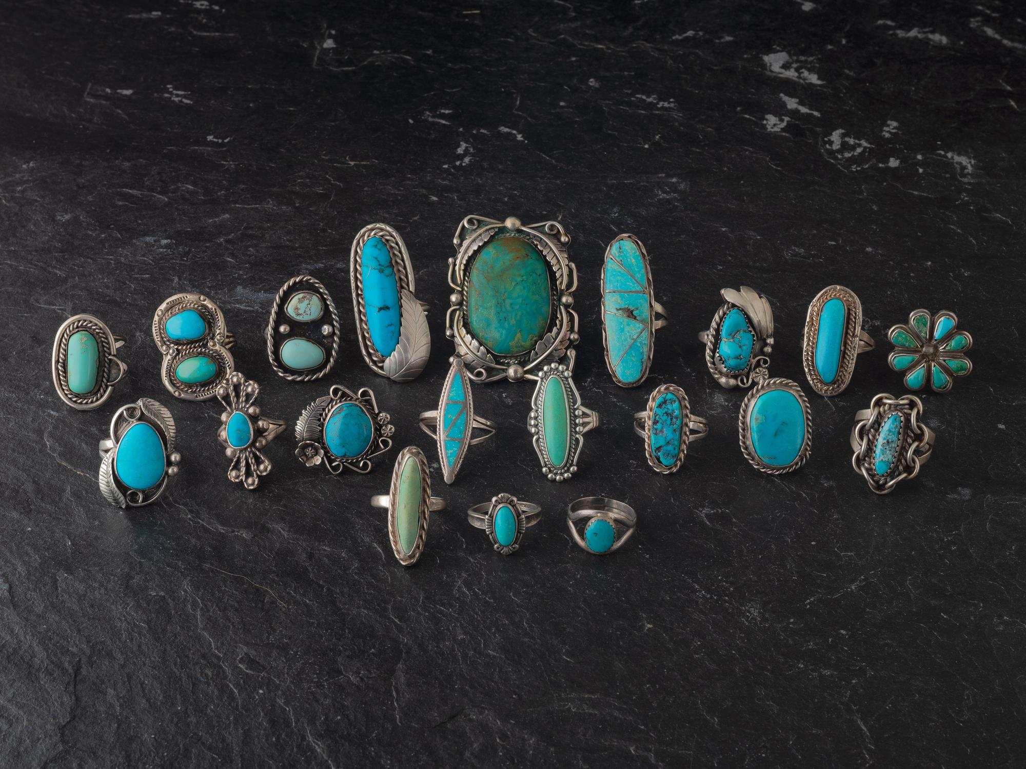 Navajo and Southwestern-style Silver and Turquoise Rings
