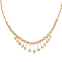 YELLOW GOLD AND DIAMOND FRINGE NECKLACE