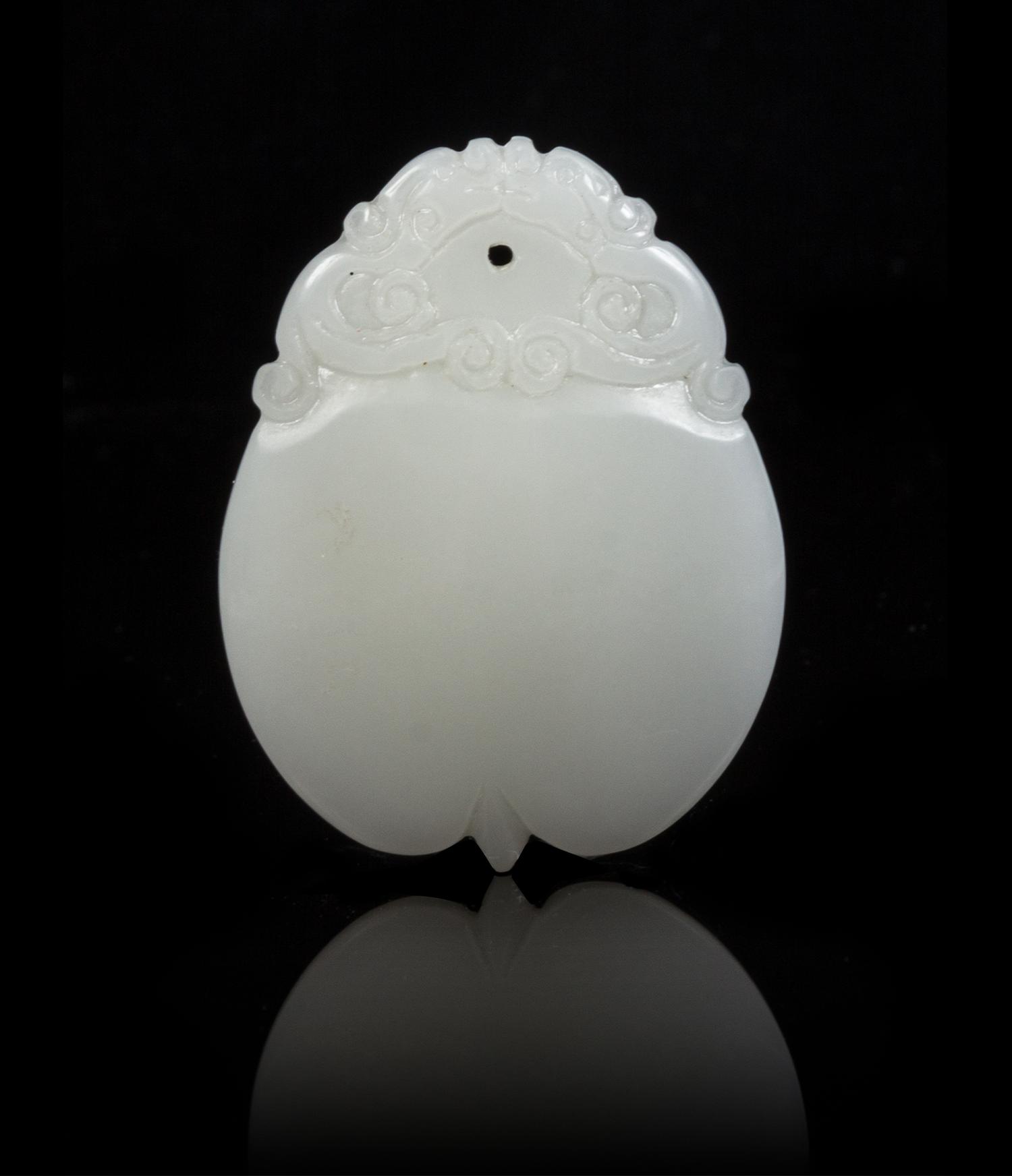 A White Jade Toggle Height 2 inches.