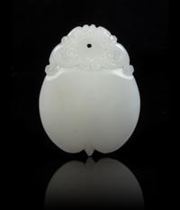 A White Jade Toggle Height 2 inches.