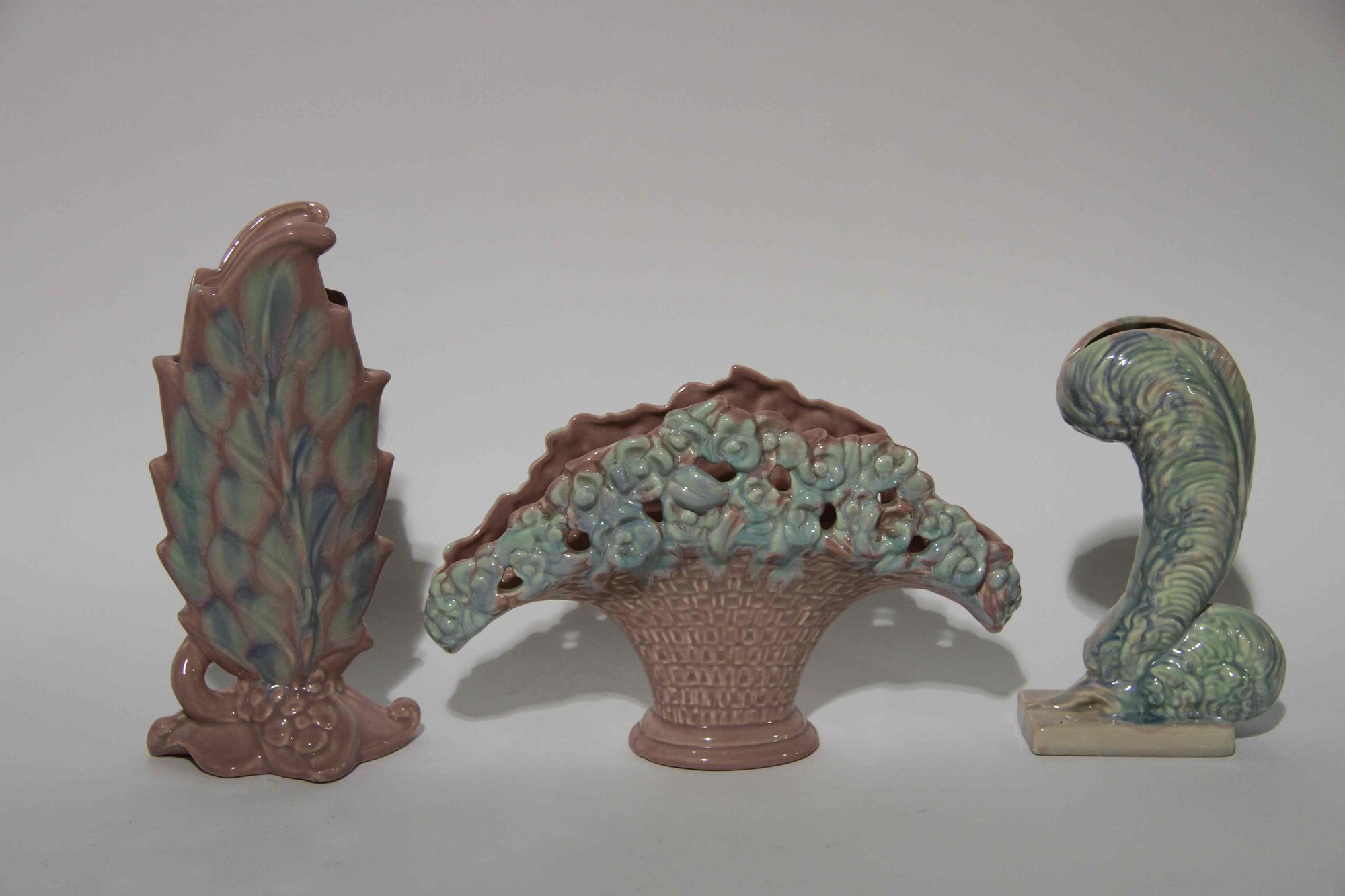 A Group of Five Haeger Pottery Vases Height of tallest 12 1/2 inches. — Late 1930s/Early 1940s