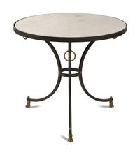 A Steel, Glass, and Marble Gueridon