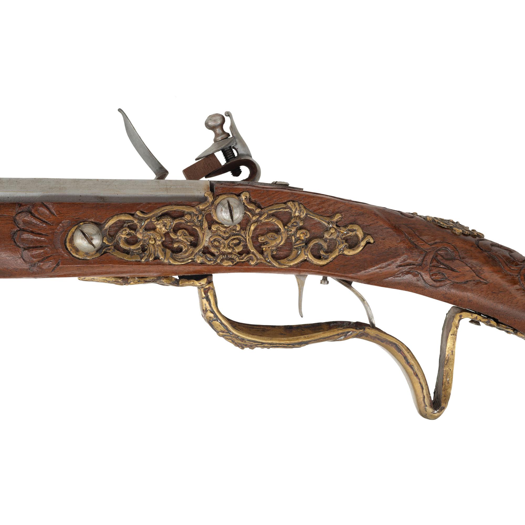 Contemporary Smoothbore Flintlock Jaeger Rifle