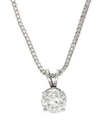 A White Gold and Diamond Pendant, 0.70 dwts.
