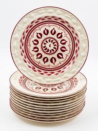 Twelve Adams Dinner Plates Diameter 11 inches.