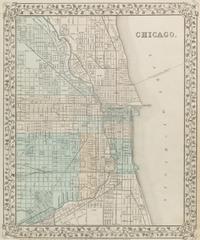 [MAPS OF CHICAGO AND ILLINOIS]. A group of 4 maps and bird's-eye views of Chicago.