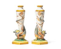 A Pair of Wedgwood Queensware Dragon Vases