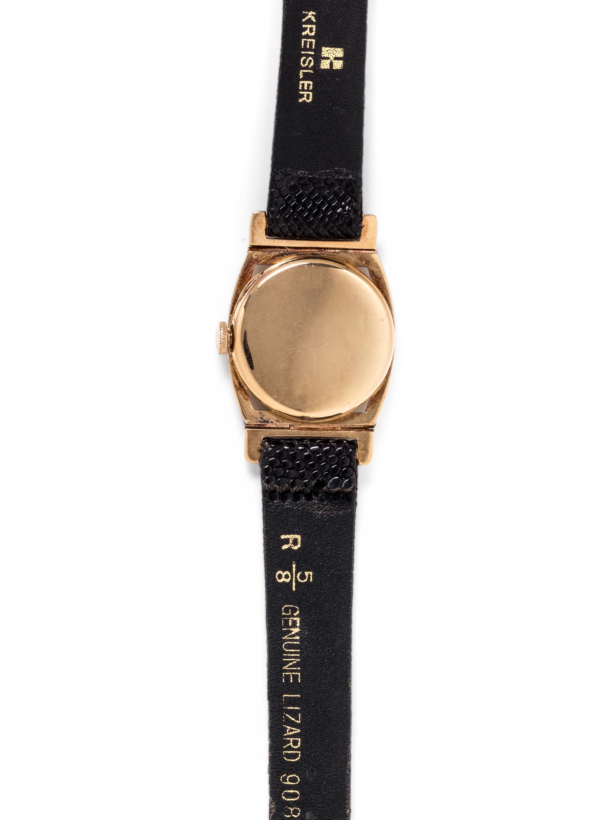 HAMILTON, 14K YELLOW GOLD 'PIPING ROCK' WRISTWATCH