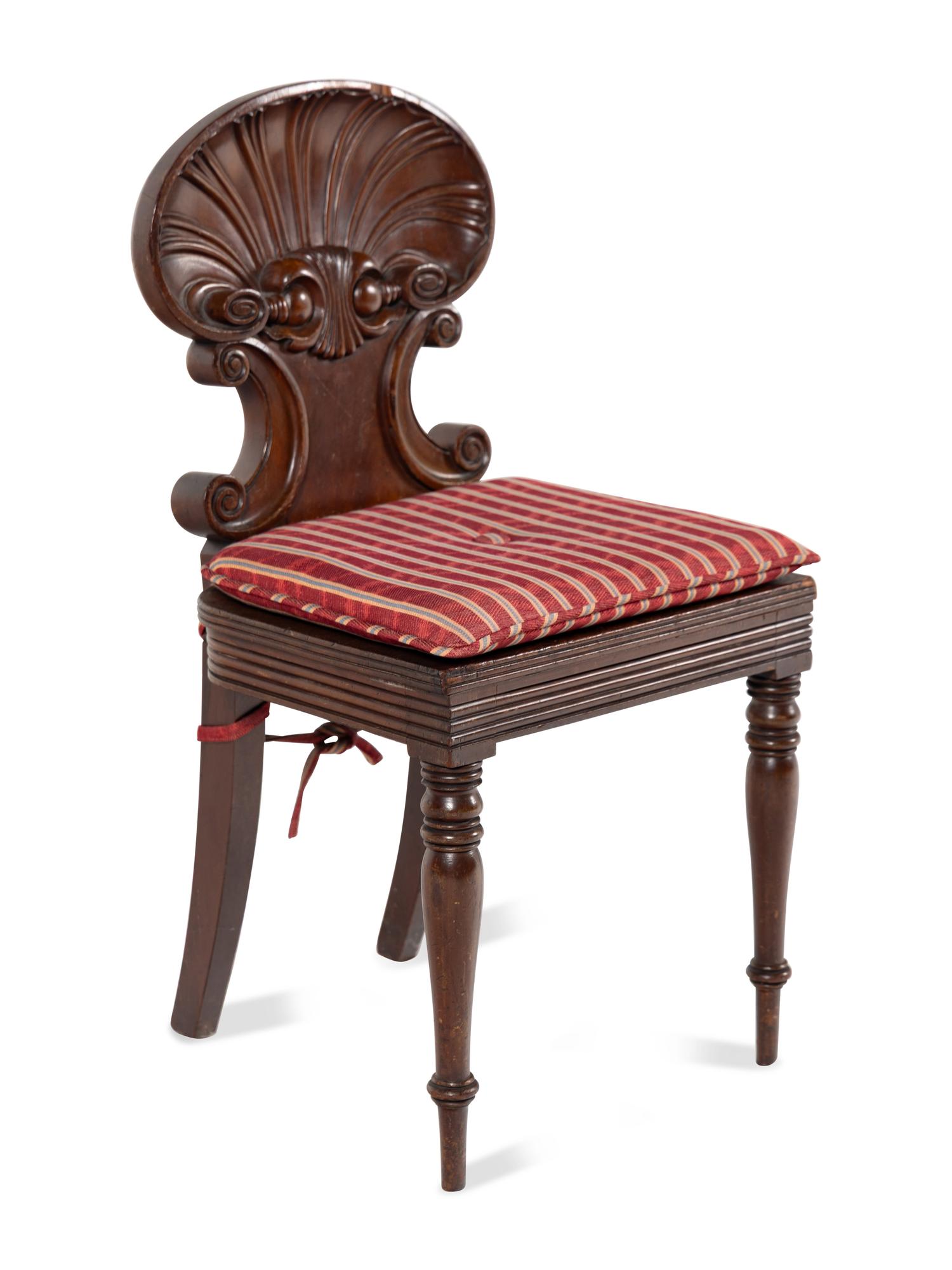 An English Mahogany Hall Chair