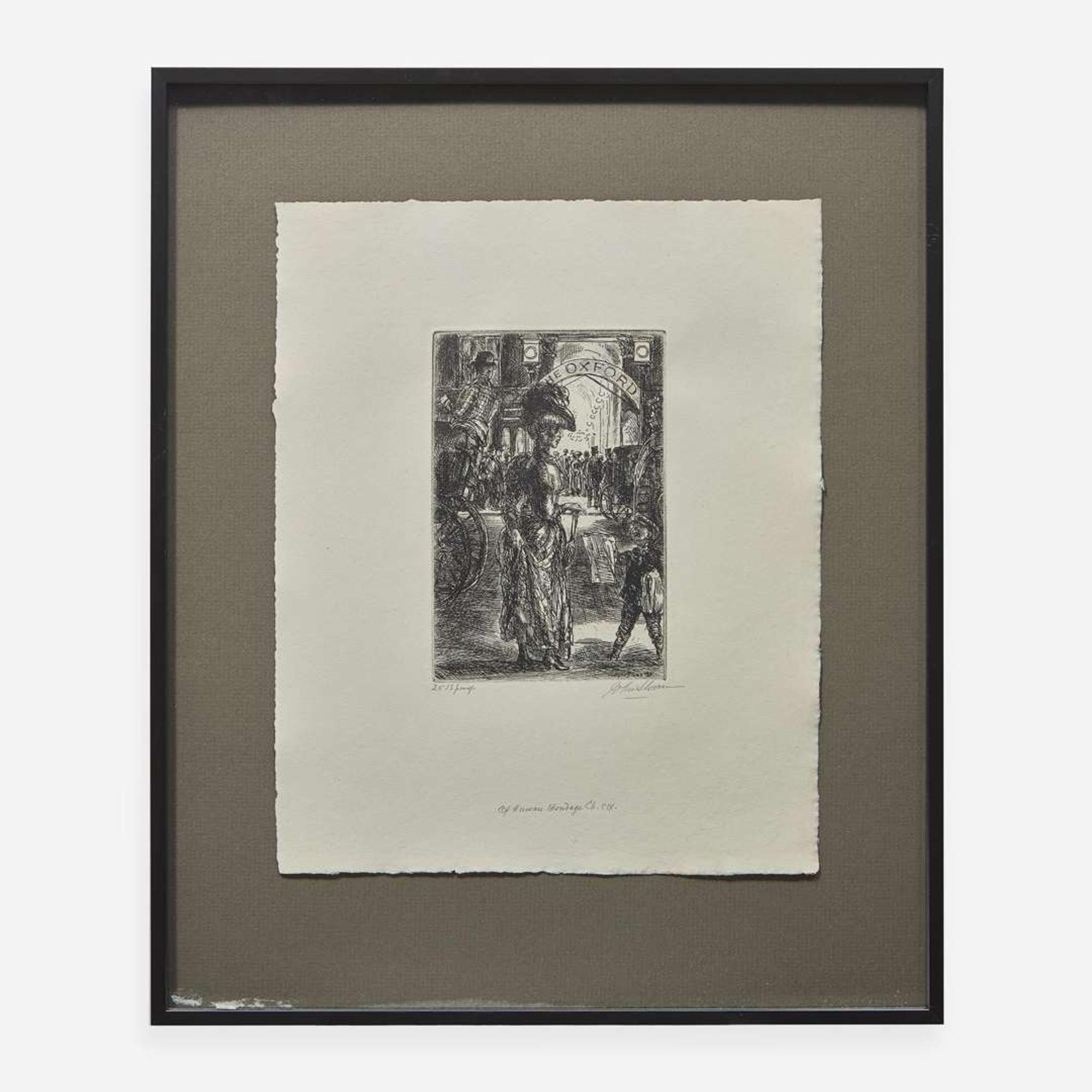 John Sloan (American, 1871-1951) Hold Up on 14th Street; and Of Human Bondage, Chapter CIX (2)