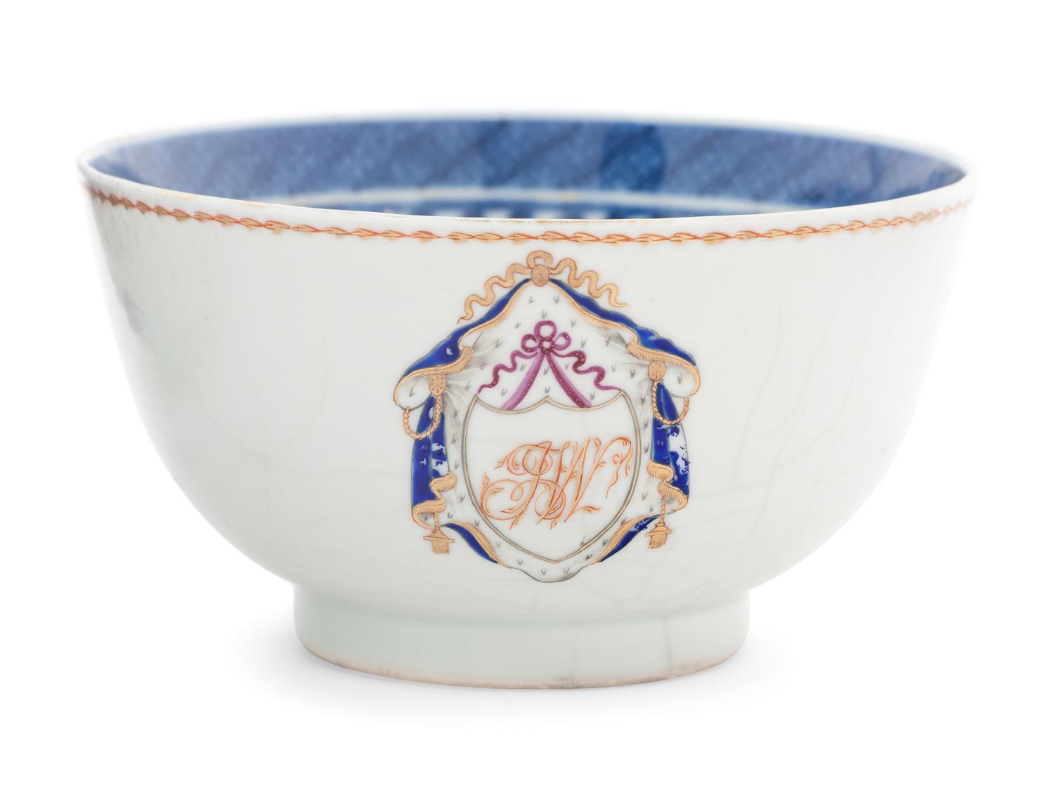 Four Chinese Export Porcelain Bowls