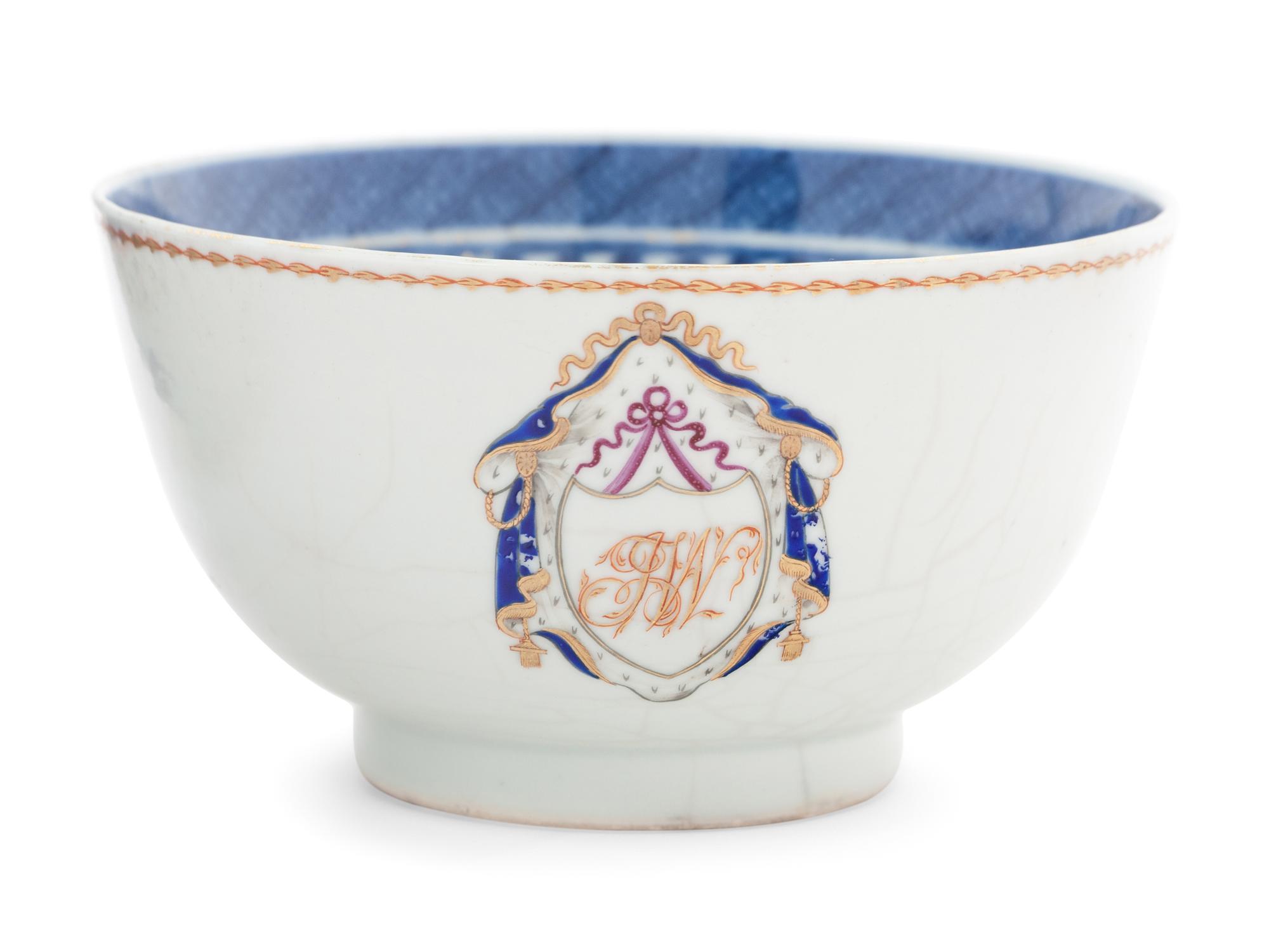 Four Chinese Export Porcelain Bowls