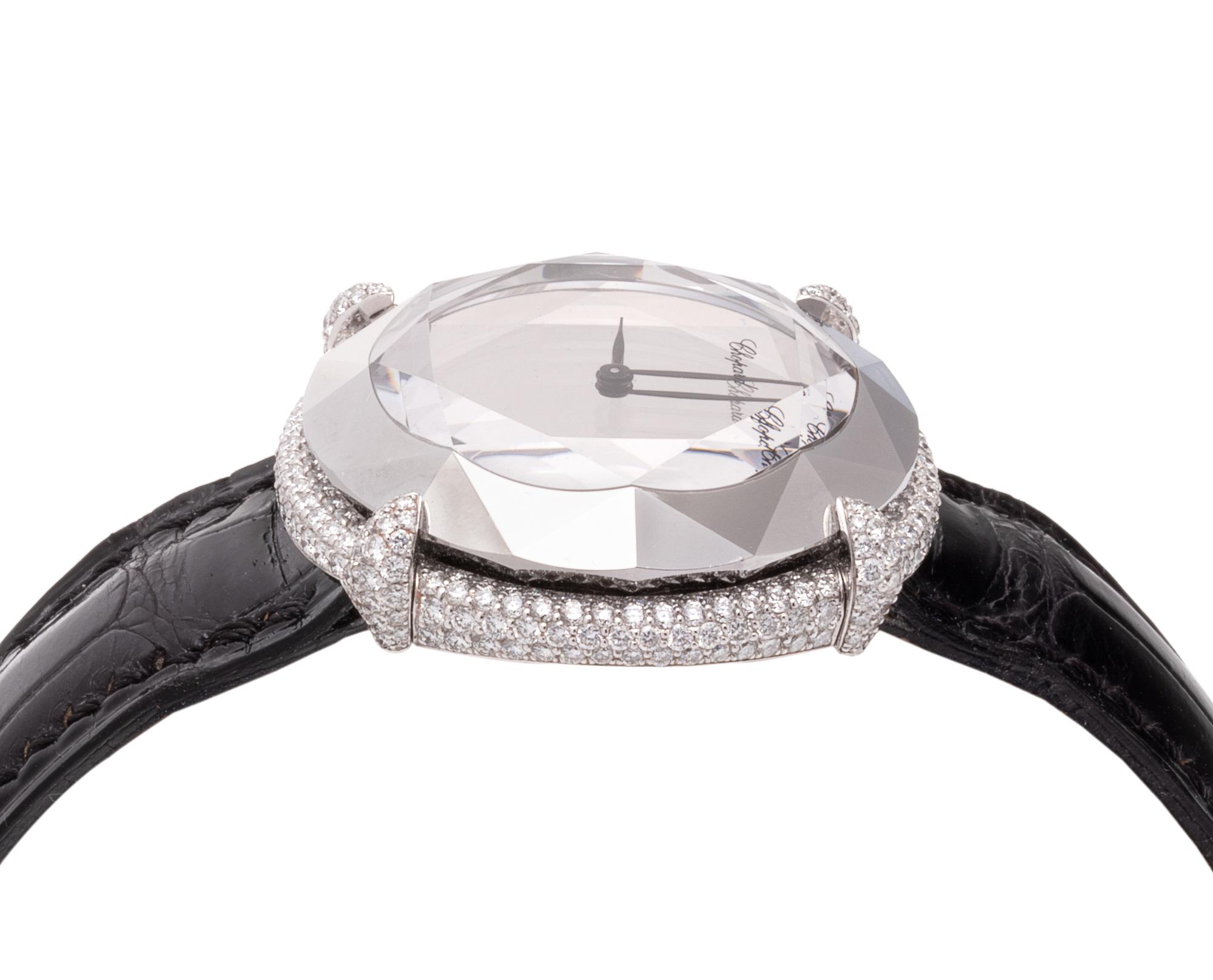 CHOPARD, 18K WHITE GOLD AND DIAMOND 'GOLDEN DIAMOND' WRISTWATCH