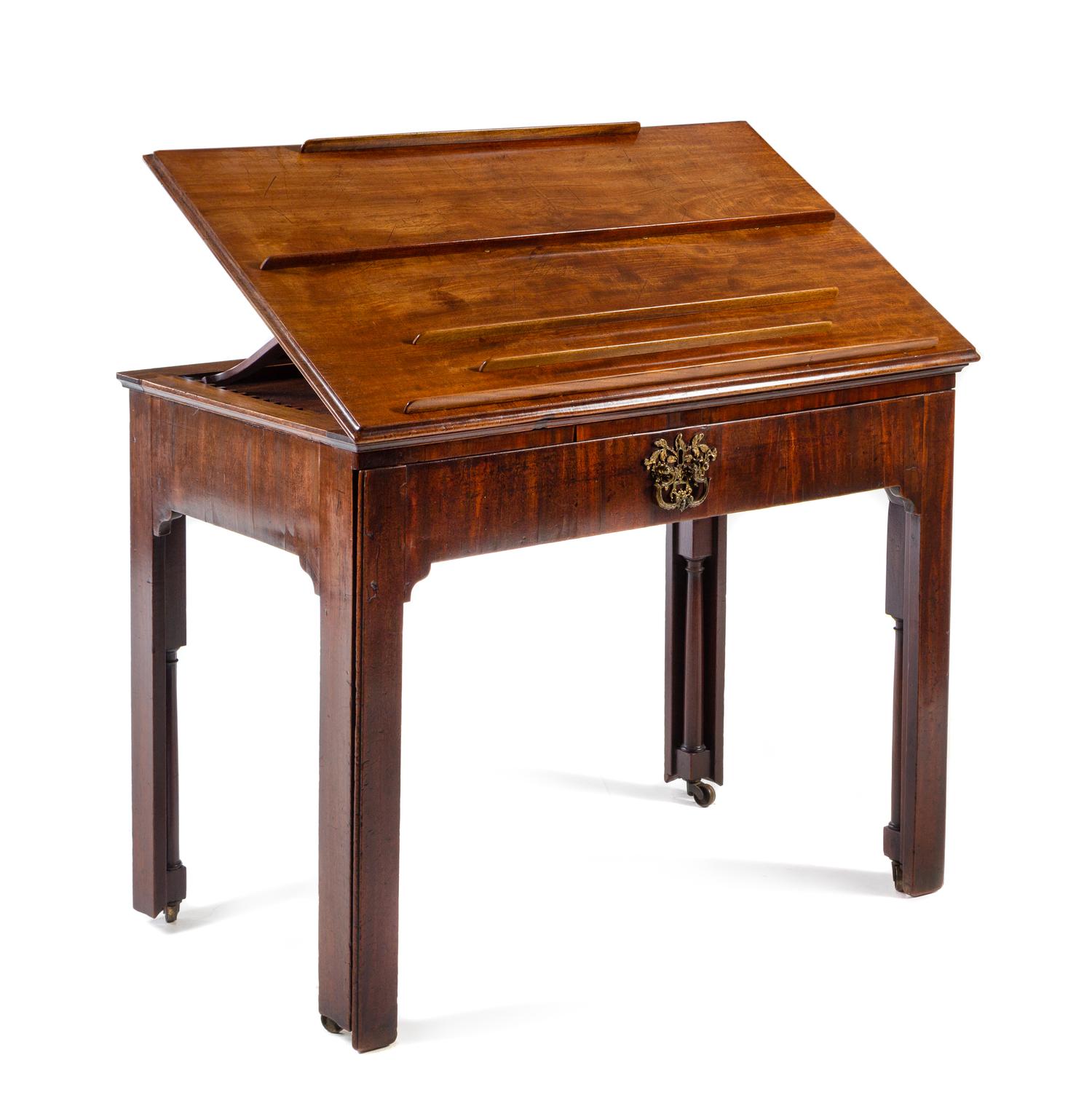 A Victorian Mahogany Drafting Table Height 31 x width 41 1/2 x depth 23 1/8 inches (closed). — LATE 19TH CENTURY