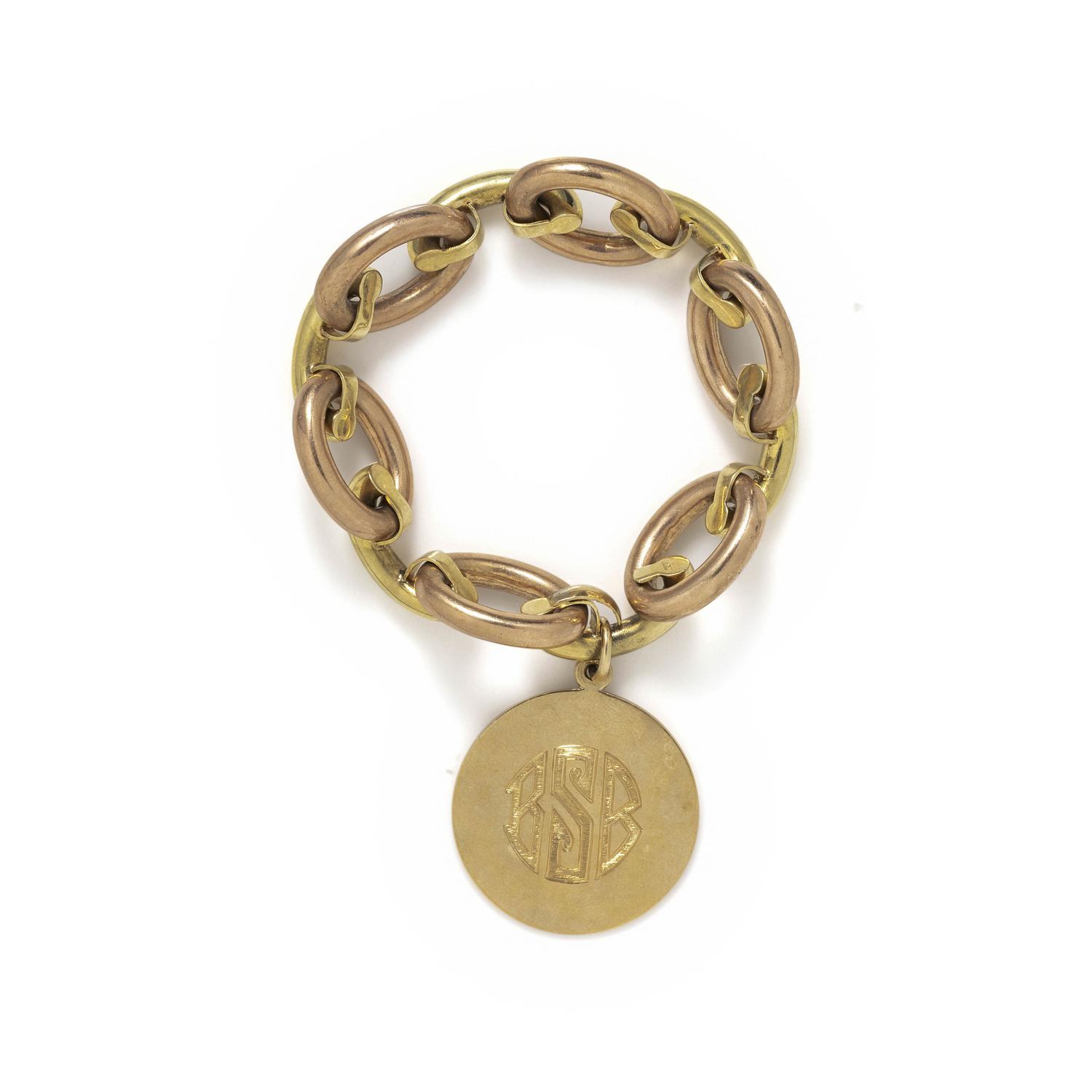 BICOLOR GOLD CHARM BRACELET