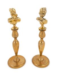 A Pair of Brass Candlesticks