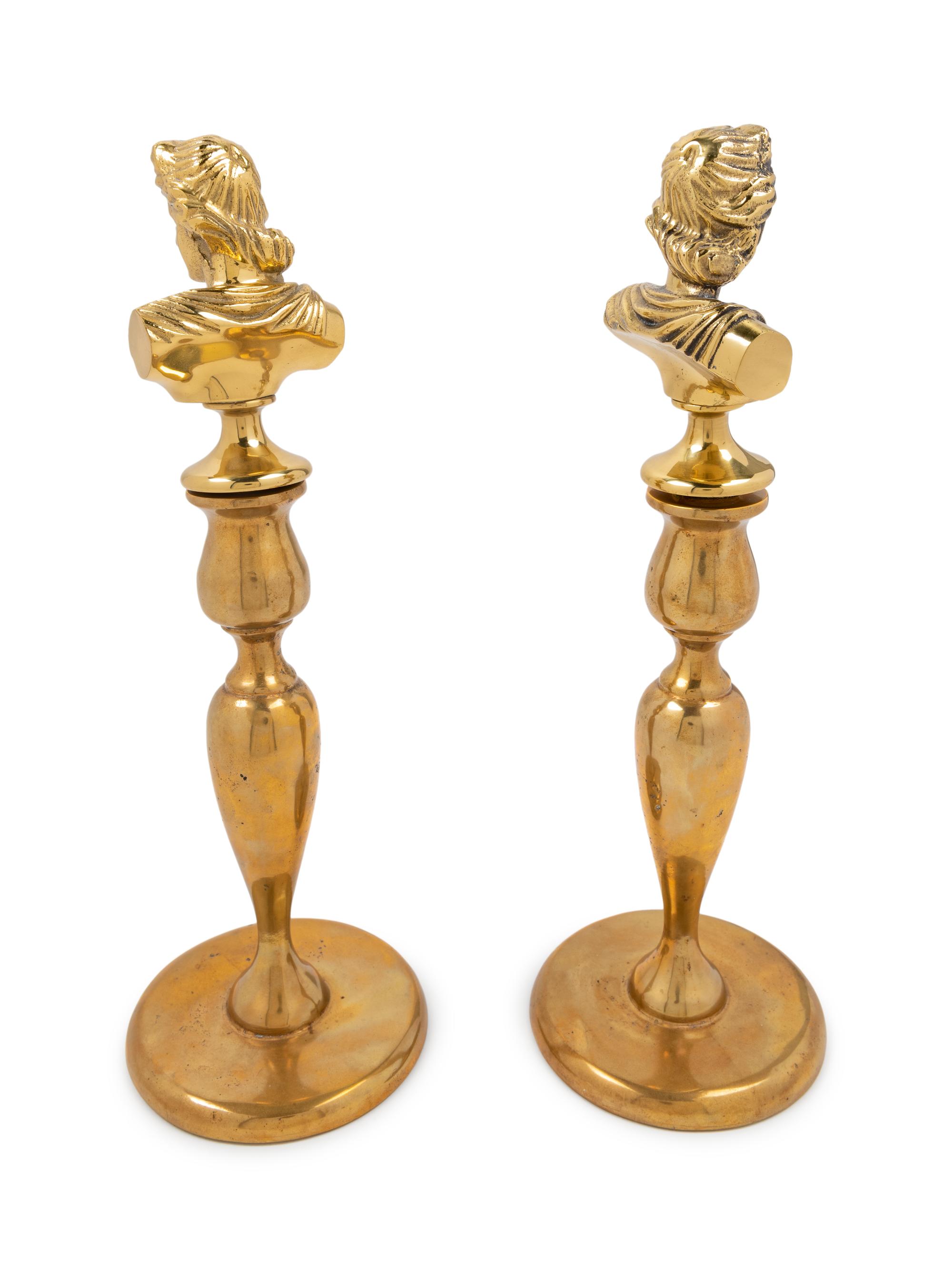 A Pair of Brass Candlesticks