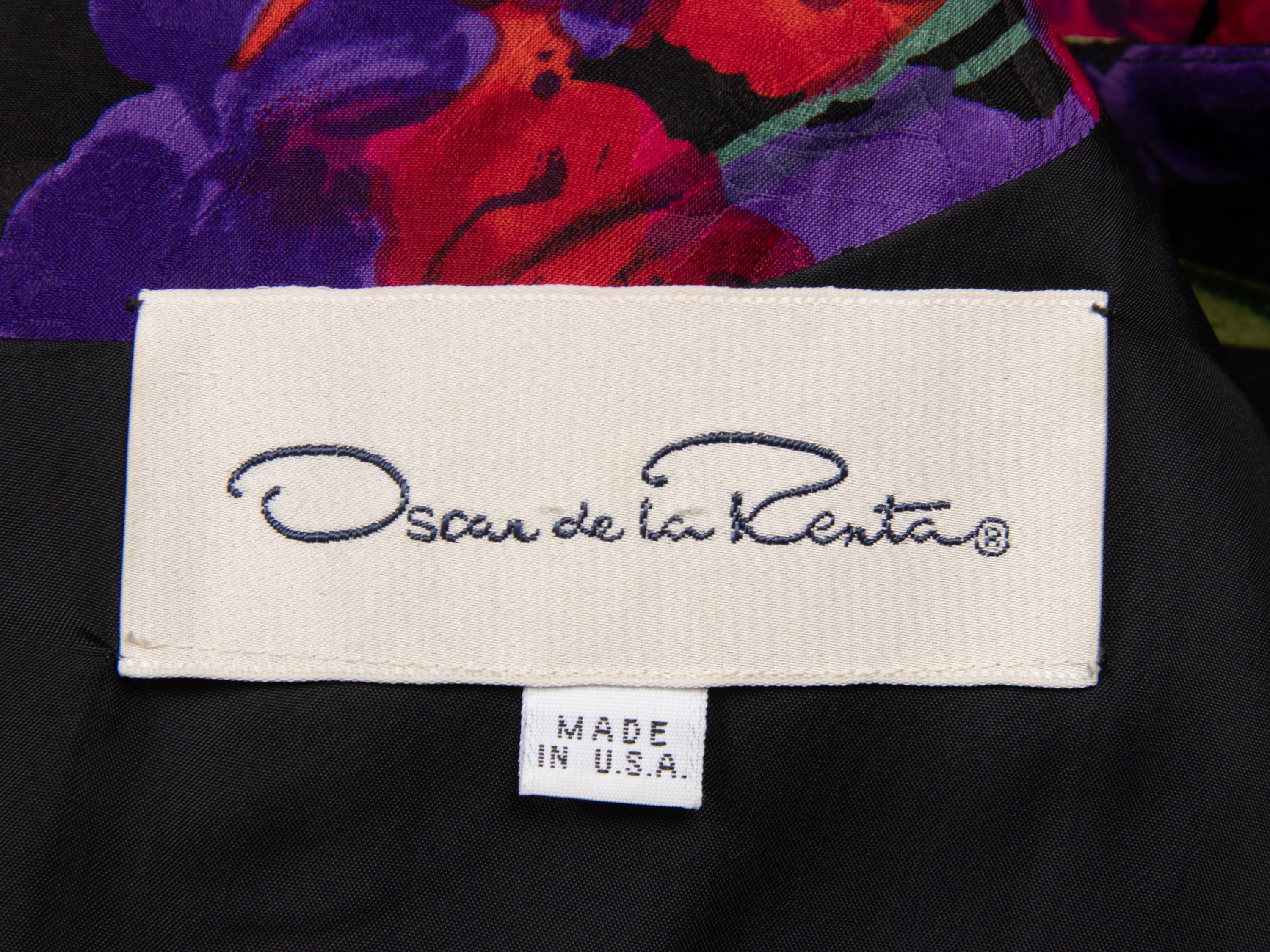Oscar de la Renta, Floral Print Gown