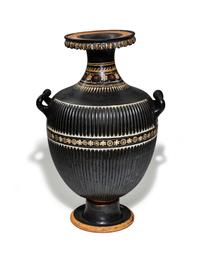An Apulian Gnathian-Ware Ribbed Hydria