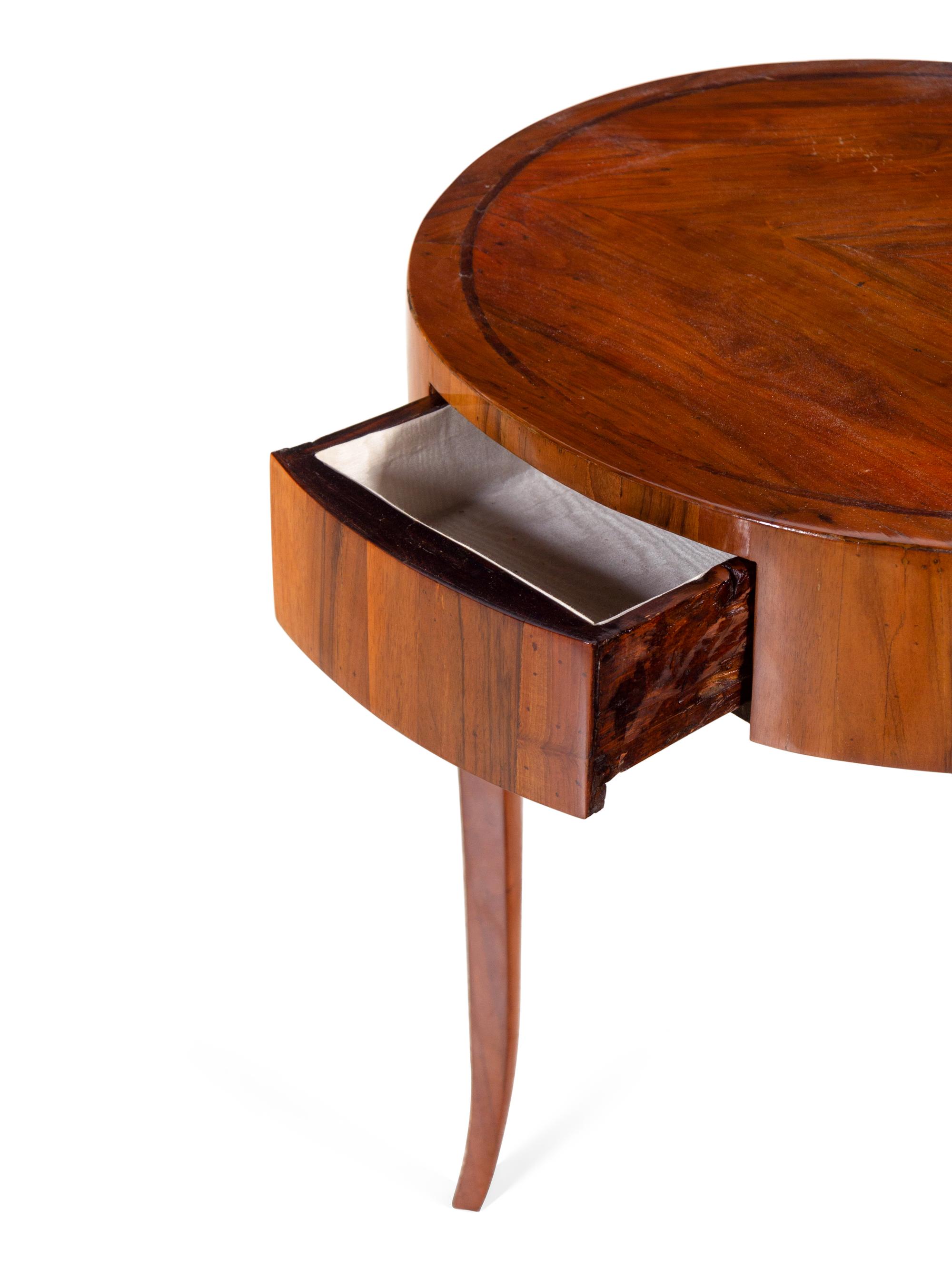 A North Italian Olivewood and Walnut Occasional Table