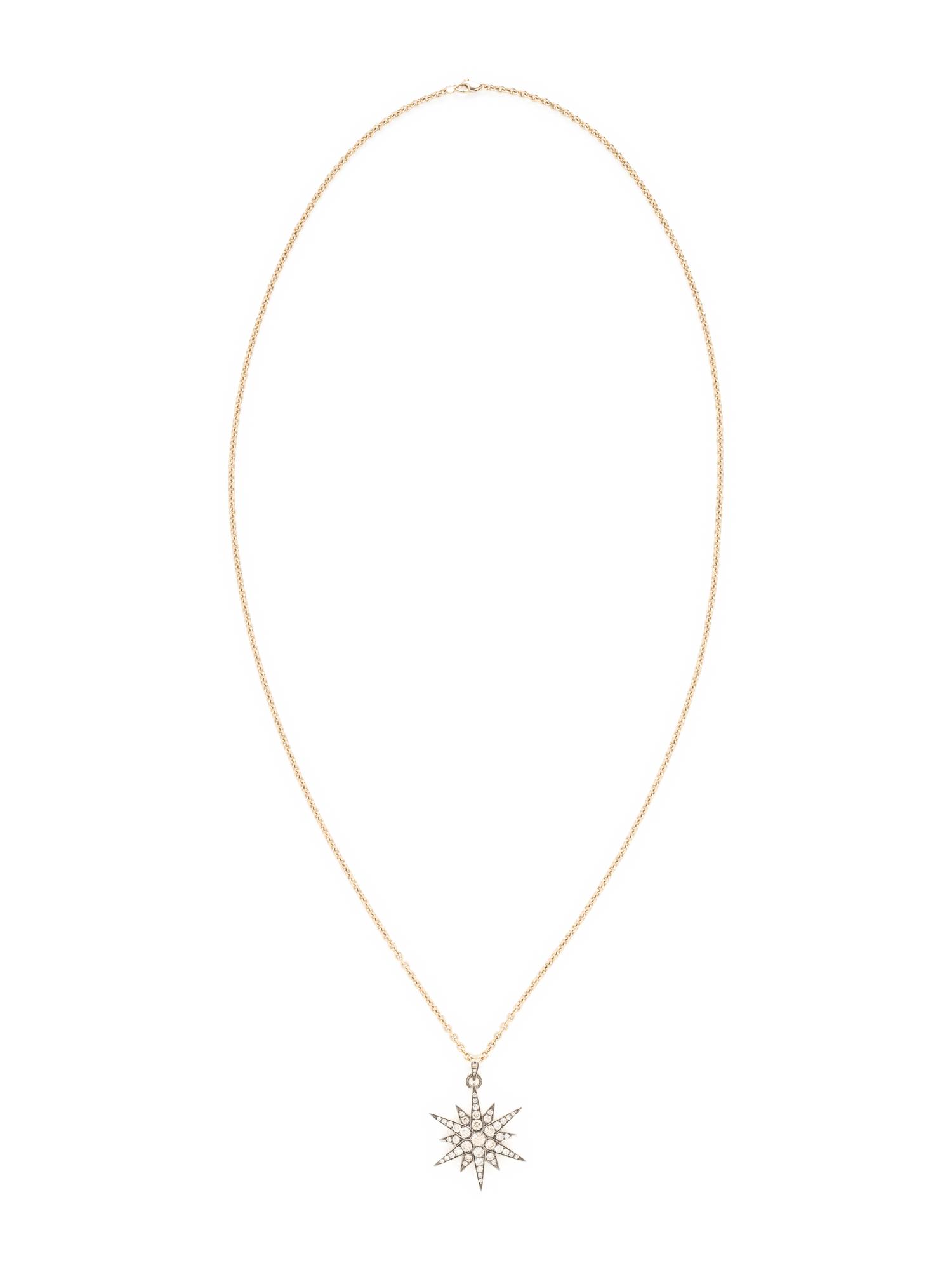 SILVER-TOPPED YELLOW GOLD AND DIAMOND PENDANT/NECKLACE