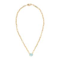 Yellow Gold and Aquamarine Necklace