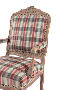 A Louis XV Style Cerused Beech Fauteuil