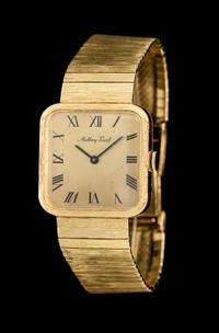 A 14 Karat Yellow Gold Wristwatch, Matthey-Tissot,