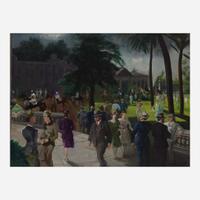 Randall Davey (American, 1887–1964) Hialeah, Going to the Post